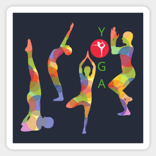 Colors Yoga Poses Magnet